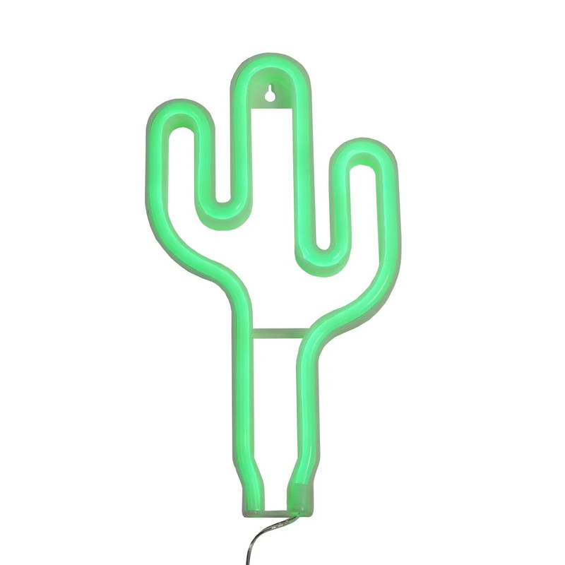 Led Neon Cactus Shape - Green - إضاءة